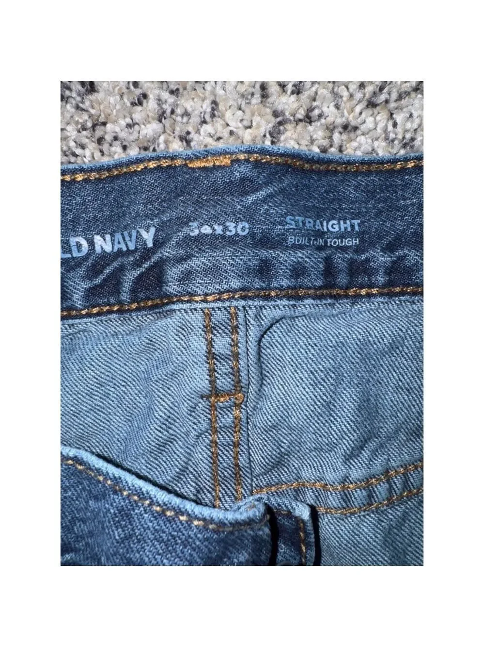 Old Navy Straight Fit Jeans Men’s 34x30 Blue Medium Wash Classic Denim